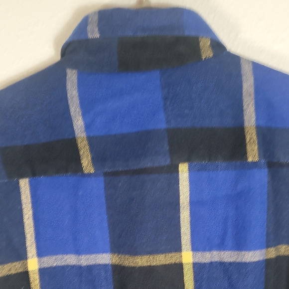 Y2K Northwest Territory Mens Plaid Flannel Button Up Shirt Size XL Blue Vintage - Picture 8 of 11